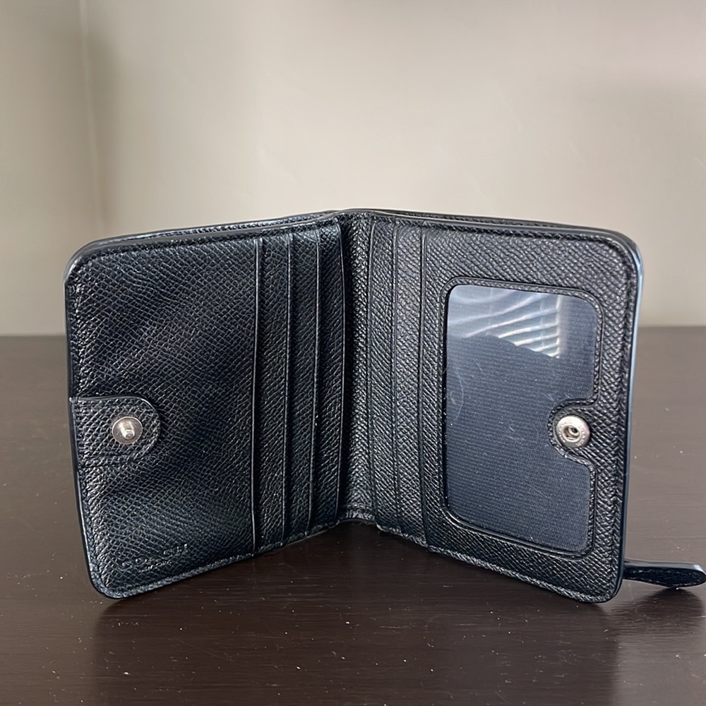 Coach Red Leather Wallet with Black Polka Dots - Picture 3 of 5